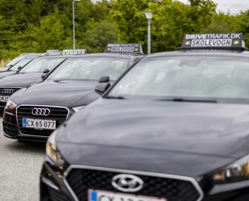 Drive Trafik skolevogne på række